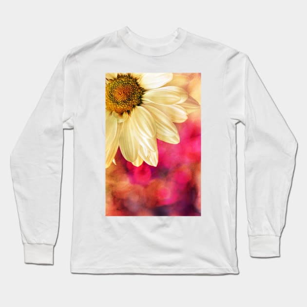 Daisy - Golden on Pink Long Sleeve T-Shirt by micklyn